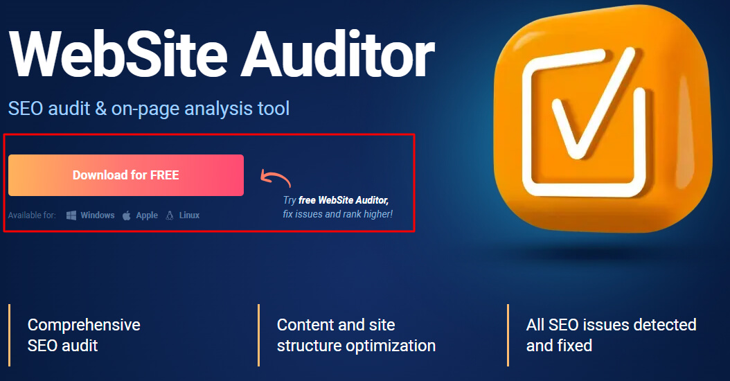Dowload website auditor
