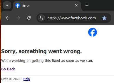 facebook gặp sự cố